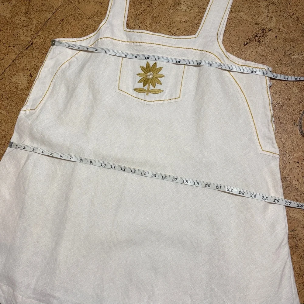 Christy Dawn The Khadia 100% Linen Floral Embroidery Dress NWOT In Cream Sz XL - Picture 14 of 15